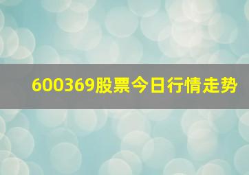 600369股票今日行情走势