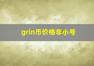 grin币价格非小号