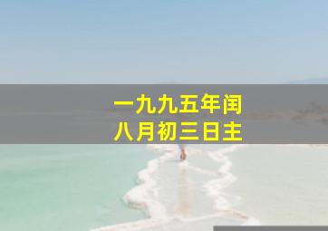 一九九五年闰八月初三日主