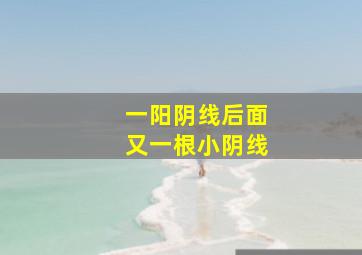 一阳阴线后面又一根小阴线