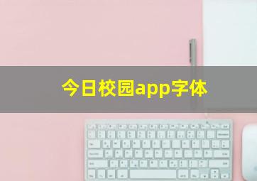 今日校园app字体