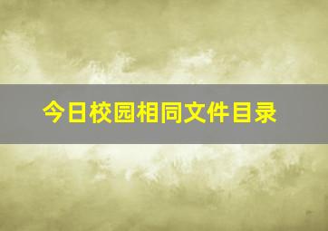 今日校园相同文件目录