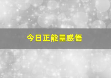 今日正能量感悟