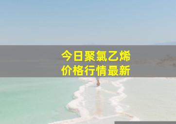 今日聚氯乙烯价格行情最新