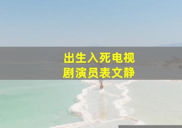 出生入死电视剧演员表文静