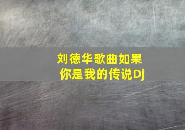 刘德华歌曲如果你是我的传说Dj