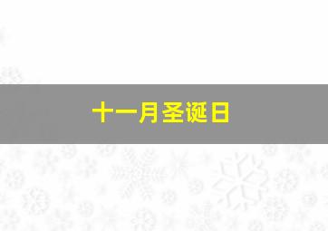 十一月圣诞日