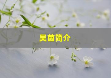 吴茵简介