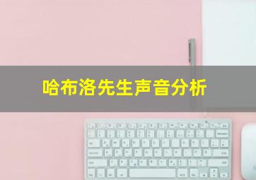 哈布洛先生声音分析