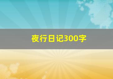 夜行日记300字