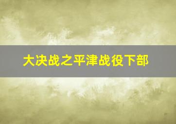 大决战之平津战役下部