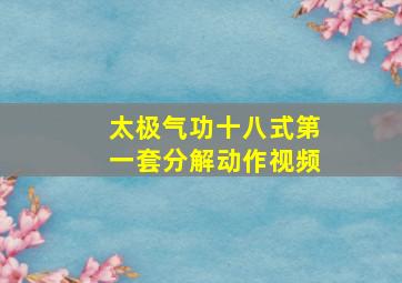 太极气功十八式第一套分解动作视频