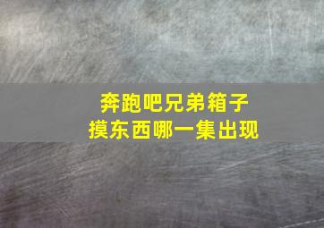 奔跑吧兄弟箱子摸东西哪一集出现