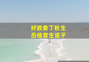 好政委丁秋生吕佳宫生该子