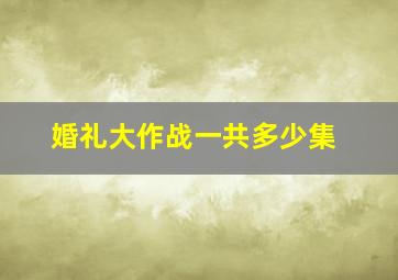 婚礼大作战一共多少集