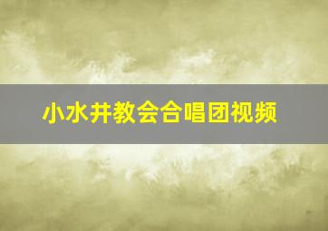 小水井教会合唱团视频