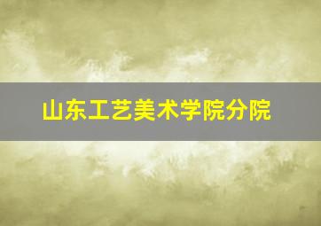 山东工艺美术学院分院