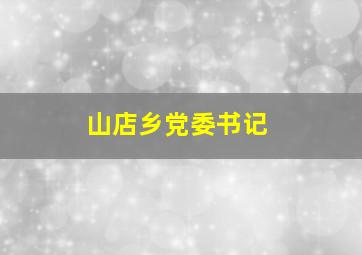 山店乡党委书记