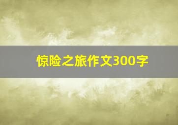 惊险之旅作文300字