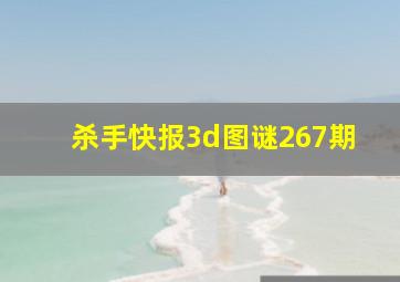 杀手快报3d图谜267期