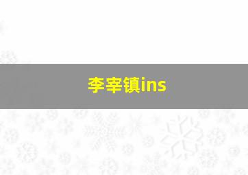 李宰镇ins