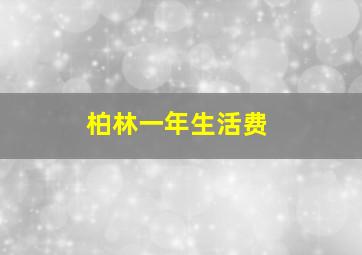 柏林一年生活费