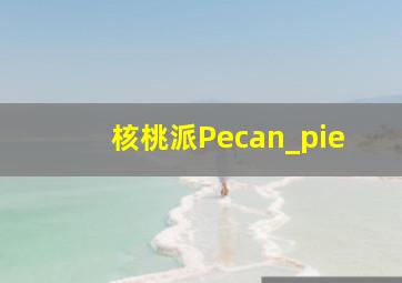 核桃派Pecan_pie