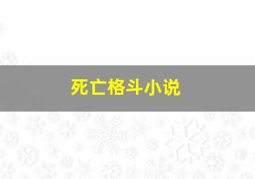 死亡格斗小说