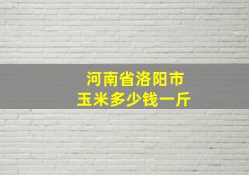 河南省洛阳市玉米多少钱一斤