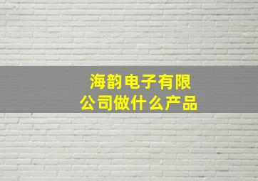 海韵电子有限公司做什么产品