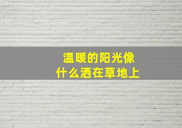 温暖的阳光像什么洒在草地上