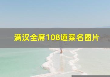 满汉全席108道菜名图片