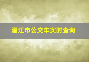 潜江市公交车实时查询