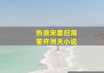 热浪宋墨归简笙许洲天小说