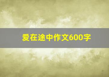 爱在途中作文600字