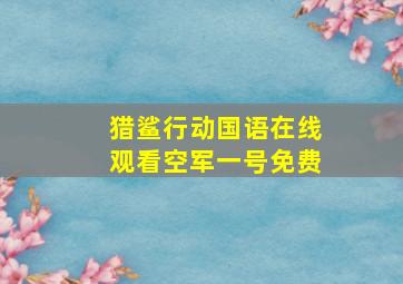 猎鲨行动国语在线观看空军一号免费