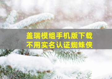 盖瑞模组手机版下载不用实名认证蜘蛛侠