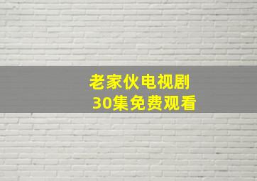 老家伙电视剧30集免费观看