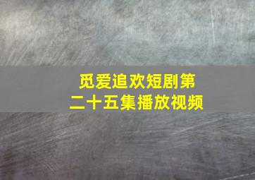 觅爱追欢短剧第二十五集播放视频