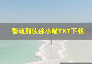 警魂刑侦徐小喵TXT下载