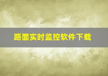 路面实时监控软件下载