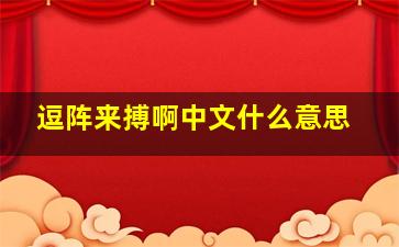 逗阵来搏啊中文什么意思