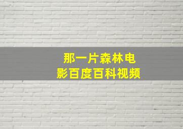 那一片森林电影百度百科视频