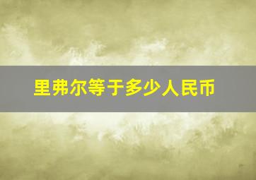 里弗尔等于多少人民币