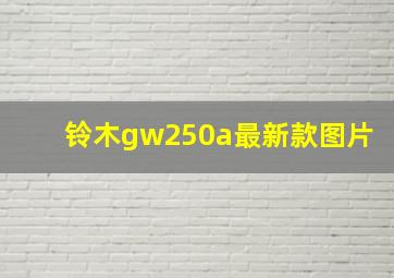 铃木gw250a最新款图片