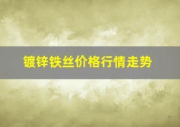 镀锌铁丝价格行情走势