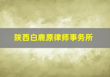 陕西白鹿原律师事务所