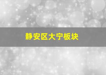 静安区大宁板块