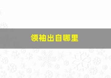 领袖出自哪里