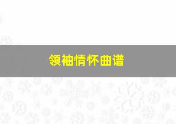 领袖情怀曲谱